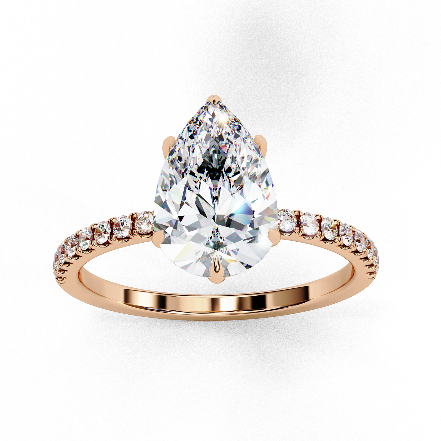 Crownrise – Pear & Round Lab Diamond Regal Ring