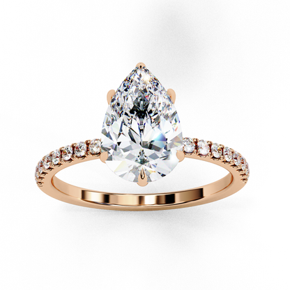 Crownrise – Pear & Round Lab Diamond Regal Ring