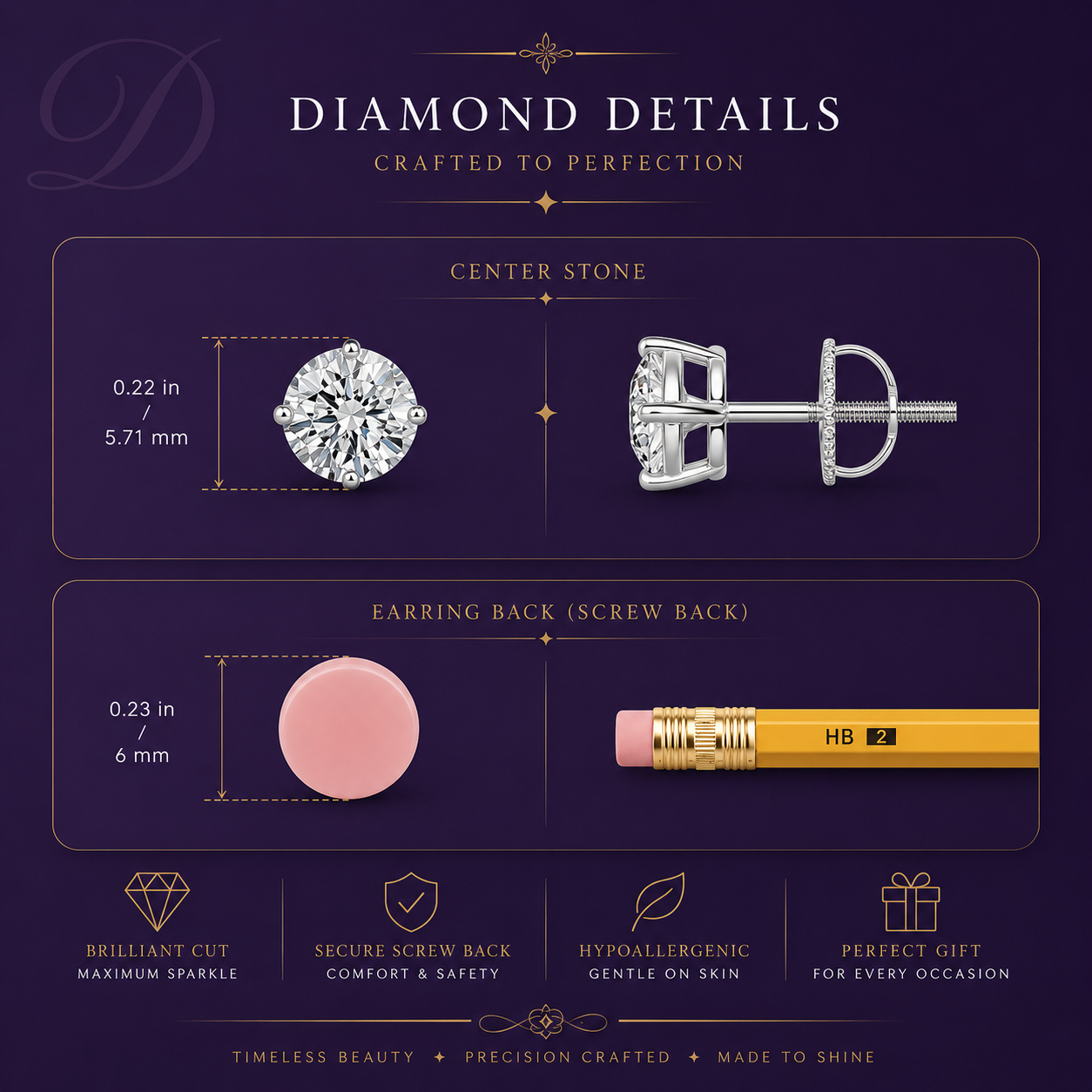 0.50 CTW 14K Lab-Grown Basket-Set Solitaire Diamond Stud Earrings