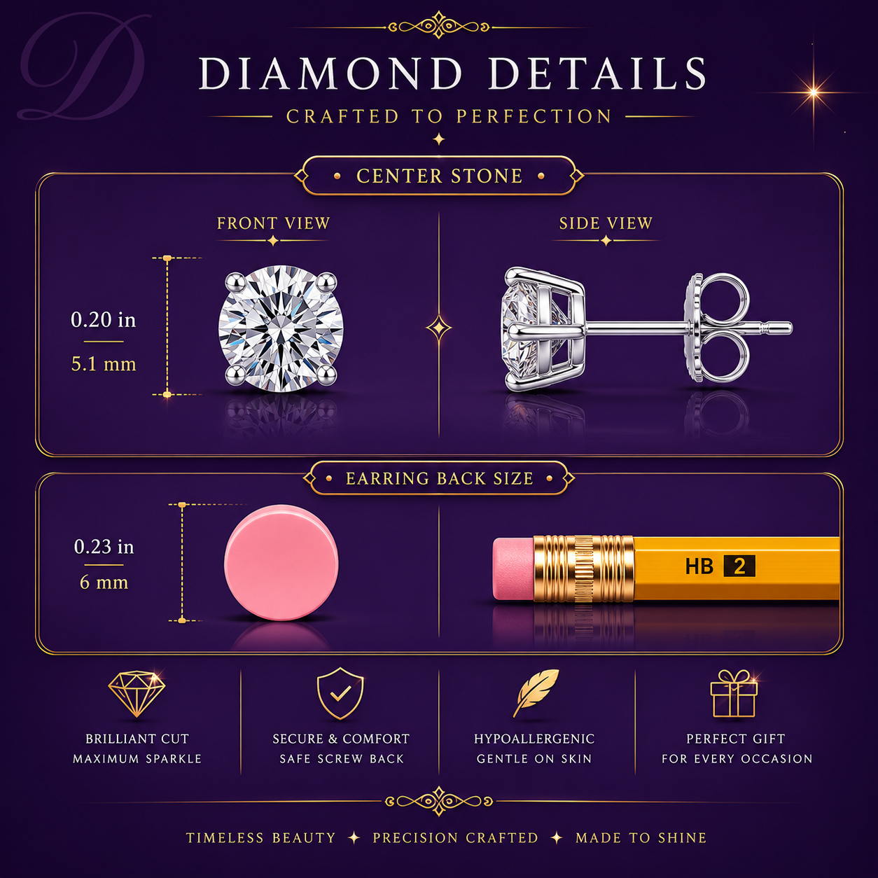1.00 CTW 14K Lab-Grown Basket-Set Solitaire Diamond Stud Earrings