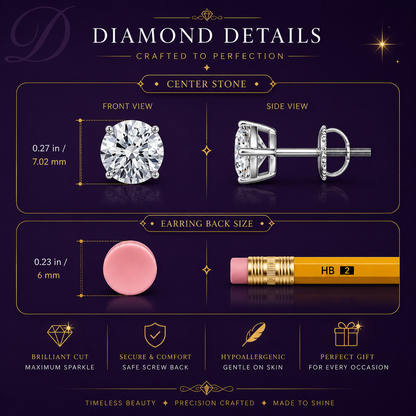 1.50 CTW 14K Lab-Grown Basket-Set Solitaire Diamond Stud Earrings