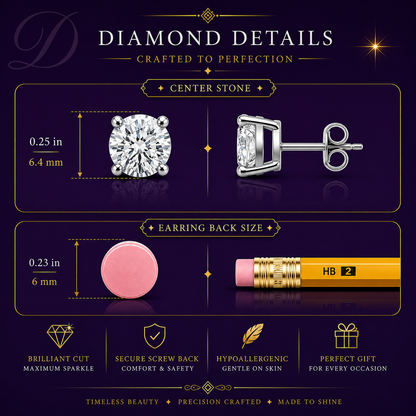 2.00 CTW 14K Lab-Grown Basket-Set Solitaire Diamond Stud Earrings