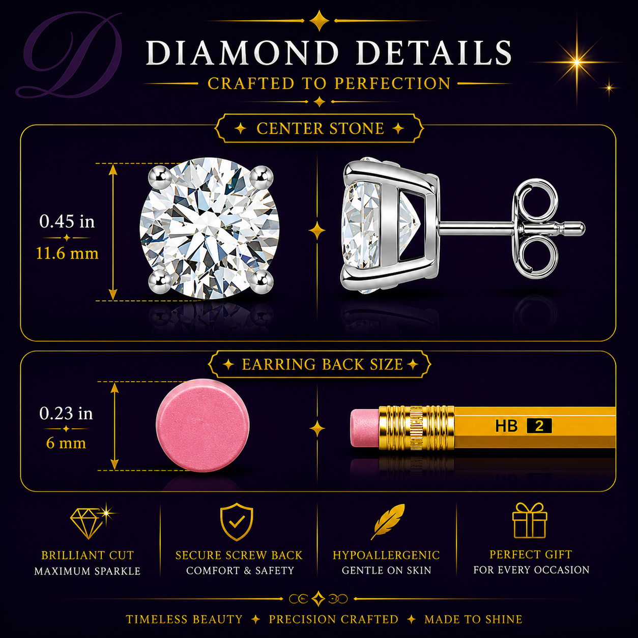 12.00 CTW 14K Lab-Grown Basket-Set Solitaire Diamond Stud Earrings