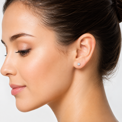 0.75 CTW 14K Lab-Grown Basket-Set Solitaire Diamond Stud Earrings