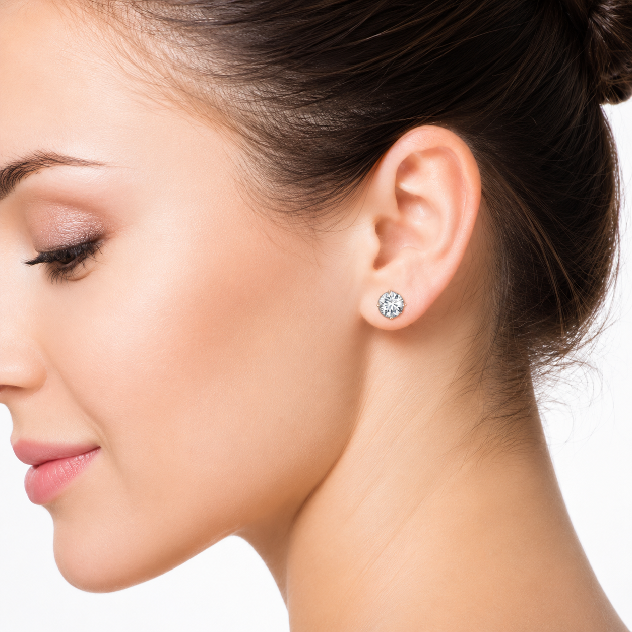 8.00 CTW 14K Lab-Grown Basket-Set Solitaire Diamond Stud Earrings