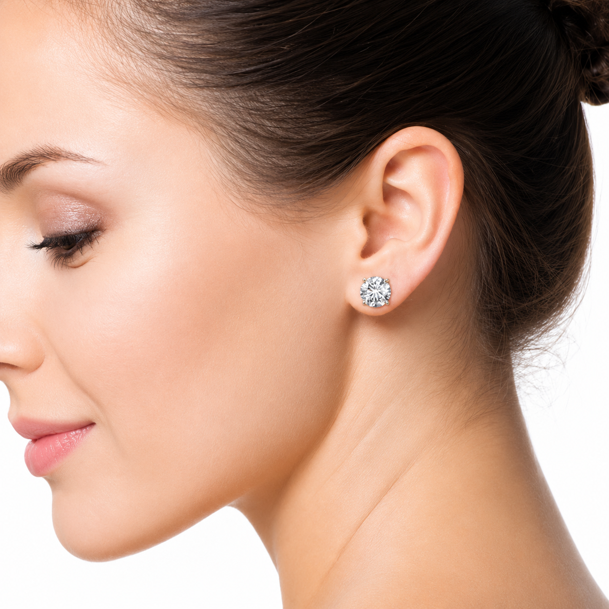 10.00 CTW 14K Lab-Grown Basket-Set Solitaire Diamond Stud Earrings