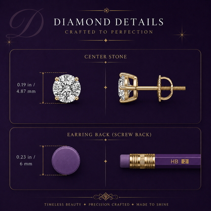 0.33 CTW Lab-Grown Diamond Stud Earrings | Basket Set