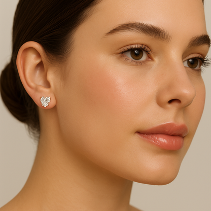 Heart Studs – Heart-Shaped Lab Diamond Stud Earrings