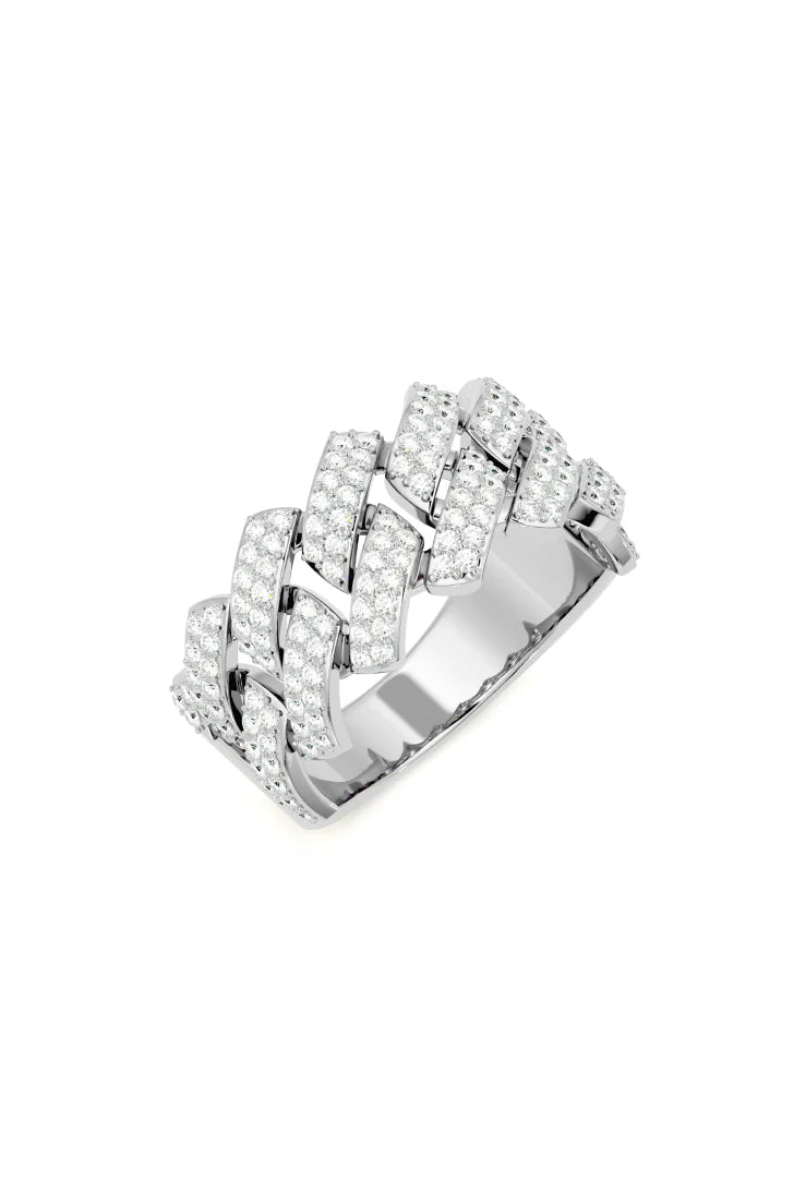 Diamond Cuban Link Eternity Band