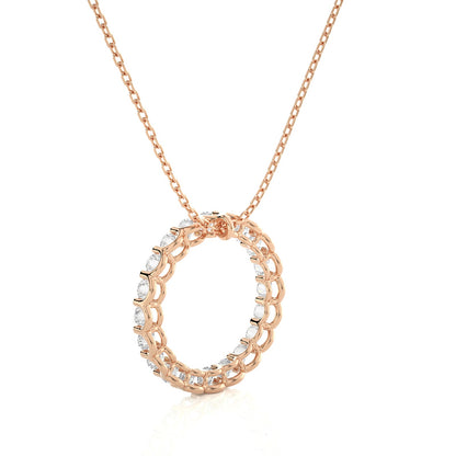 Rose Gold Eternity Pendant Necklace