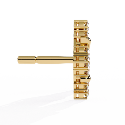 Florence Bloom – Cluster Diamond Stud Earrings in 14K Gold