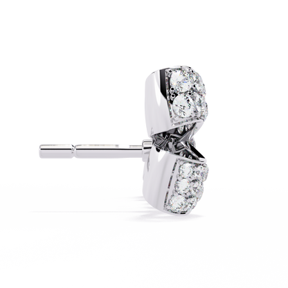 Petite Ribbons – Micro Pavé Lab Diamond Bow Studs in 14K Gold