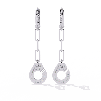 Linked Luxe – Lab Diamond Chain Drop Earrings in 14K Gold