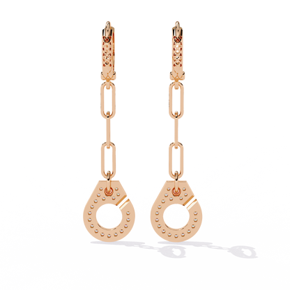 Linked Luxe – Lab Diamond Chain Drop Earrings in 14K Gold