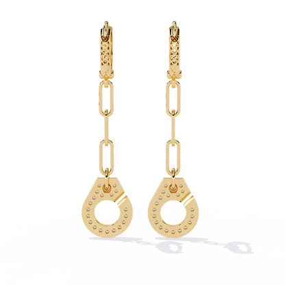 Linked Luxe – Lab Diamond Chain Drop Earrings in 14K Gold