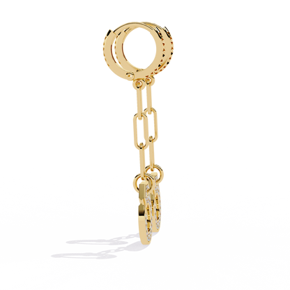 Linked Luxe – Lab Diamond Chain Drop Earrings in 14K Gold