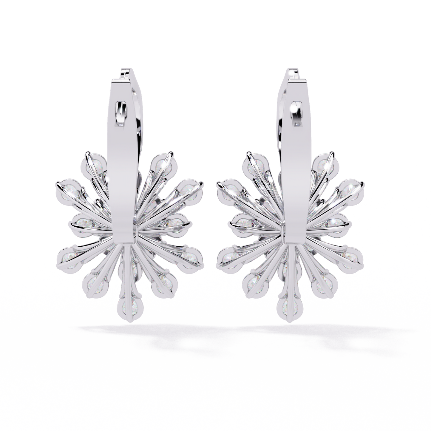 Celeste Bloom – Lab Diamond Burst Drop Earrings in 14K Gold