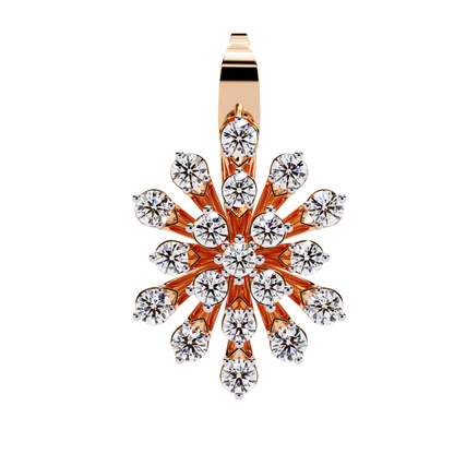 Celeste Bloom – Lab Diamond Burst Drop Earrings in 14K Gold