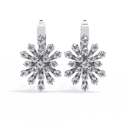 Celeste Bloom – Lab Diamond Burst Drop Earrings in 14K Gold