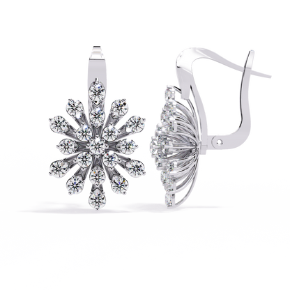 Celeste Bloom – Lab Diamond Burst Drop Earrings in 14K Gold