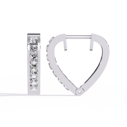 Princess Channel – Lab Diamond Huggie Hoop Earrings in 14K Gold