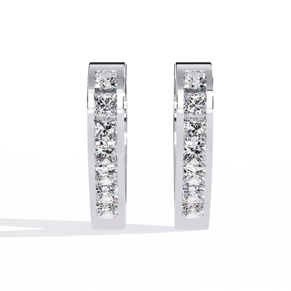 Princess Channel – Lab Diamond Huggie Hoop Earrings in 14K Gold