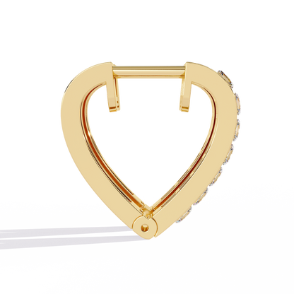 Princess Channel – Diamond Huggie Hoop Earrings in 14K Gold