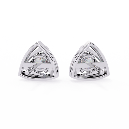 Trinity Wrap – 4.4mm Round Diamond Stud Earrings in 14K Gold