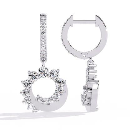 Celeste Orbit – Lab Diamond Crescent Hoop Earrings in 14K Gold