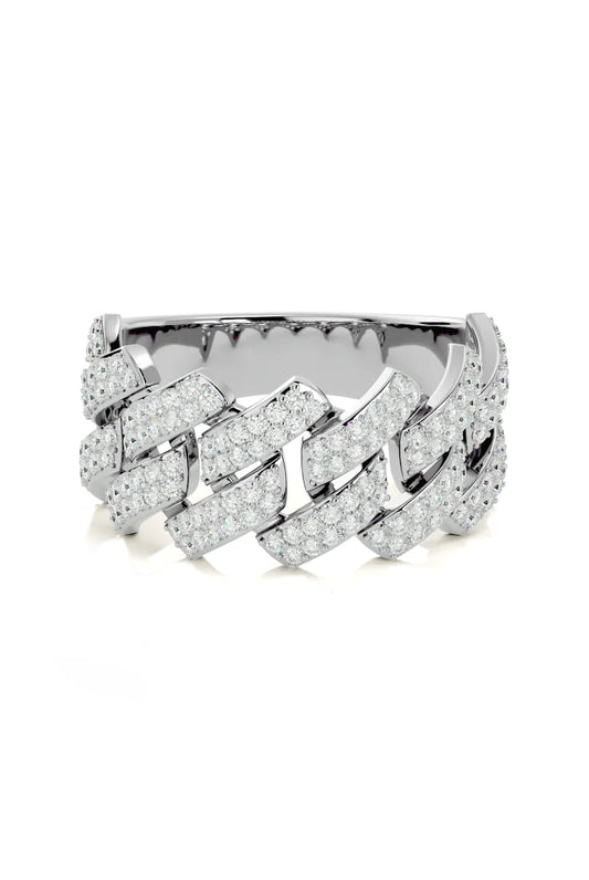 Diamond Cuban Link Eternity Band