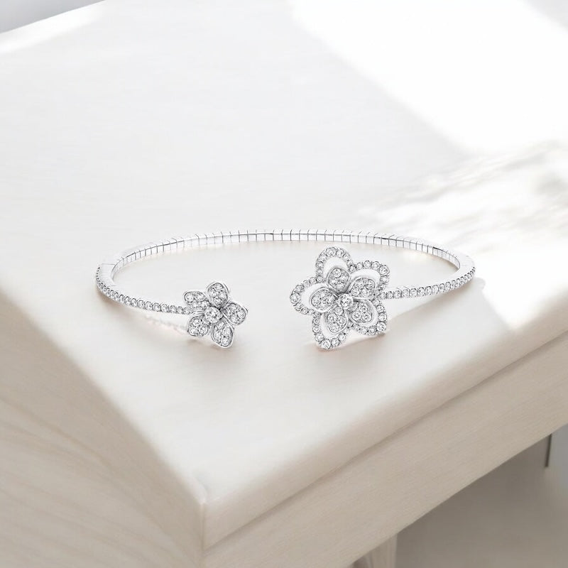 Wild Flower Open Diamond Bangle