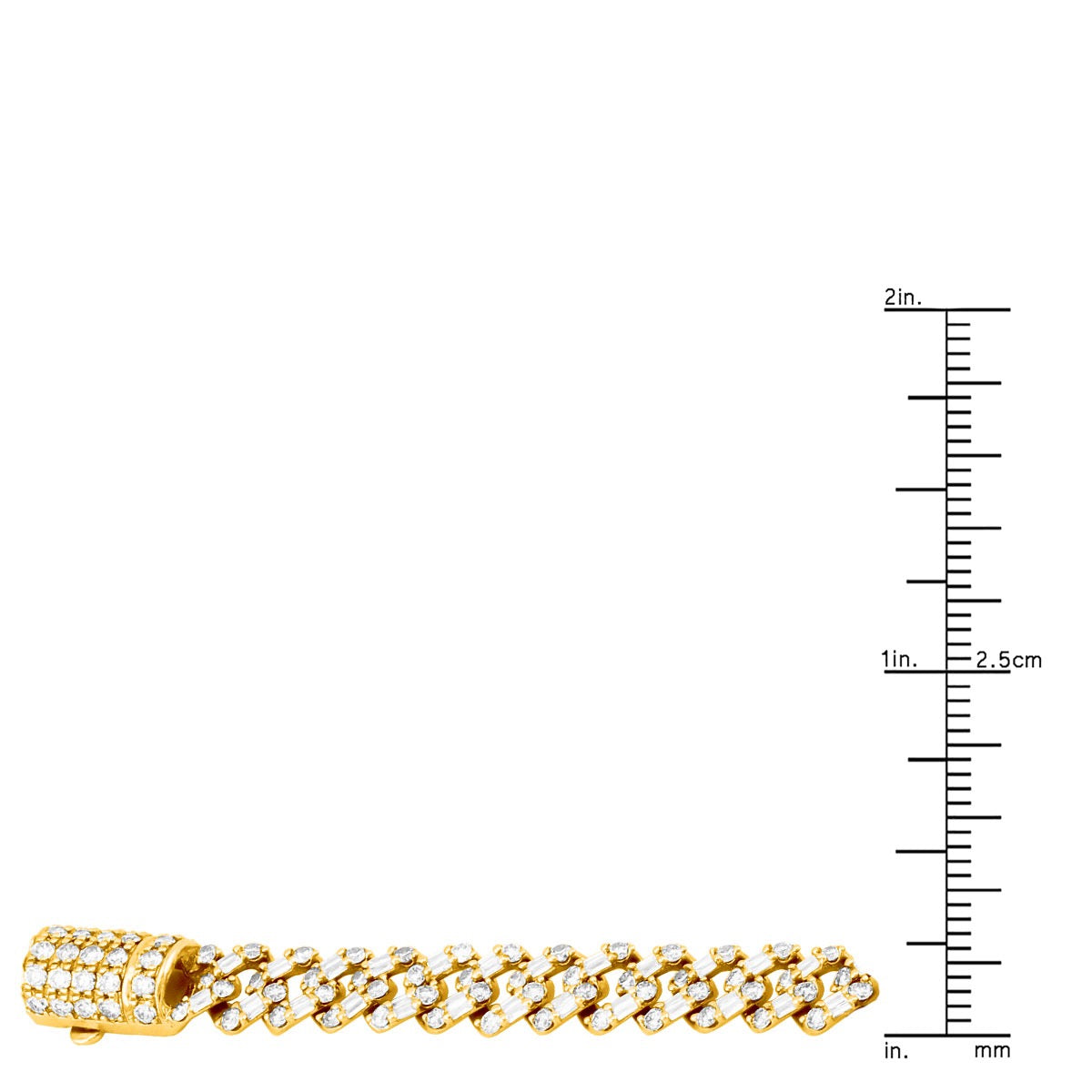 Men's 14K Yellow Gold Diamond Cuban Link Bracelet | Box Clasp | 4.5ct