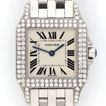 Cartier Santos Demoiselle Stainless Steel Women's Diamond Watch 26mm