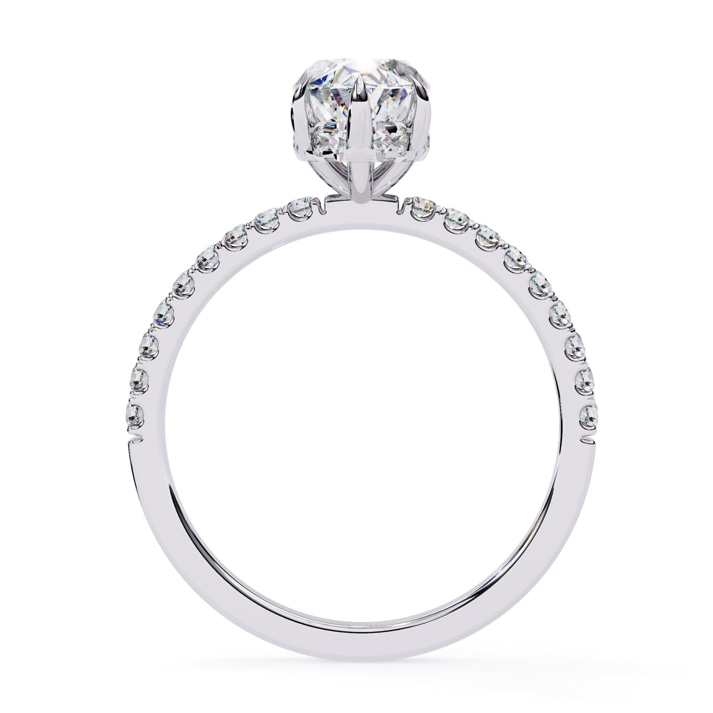 Marquise Solitaire Stardust Ring - ( 1 ct center Stone )