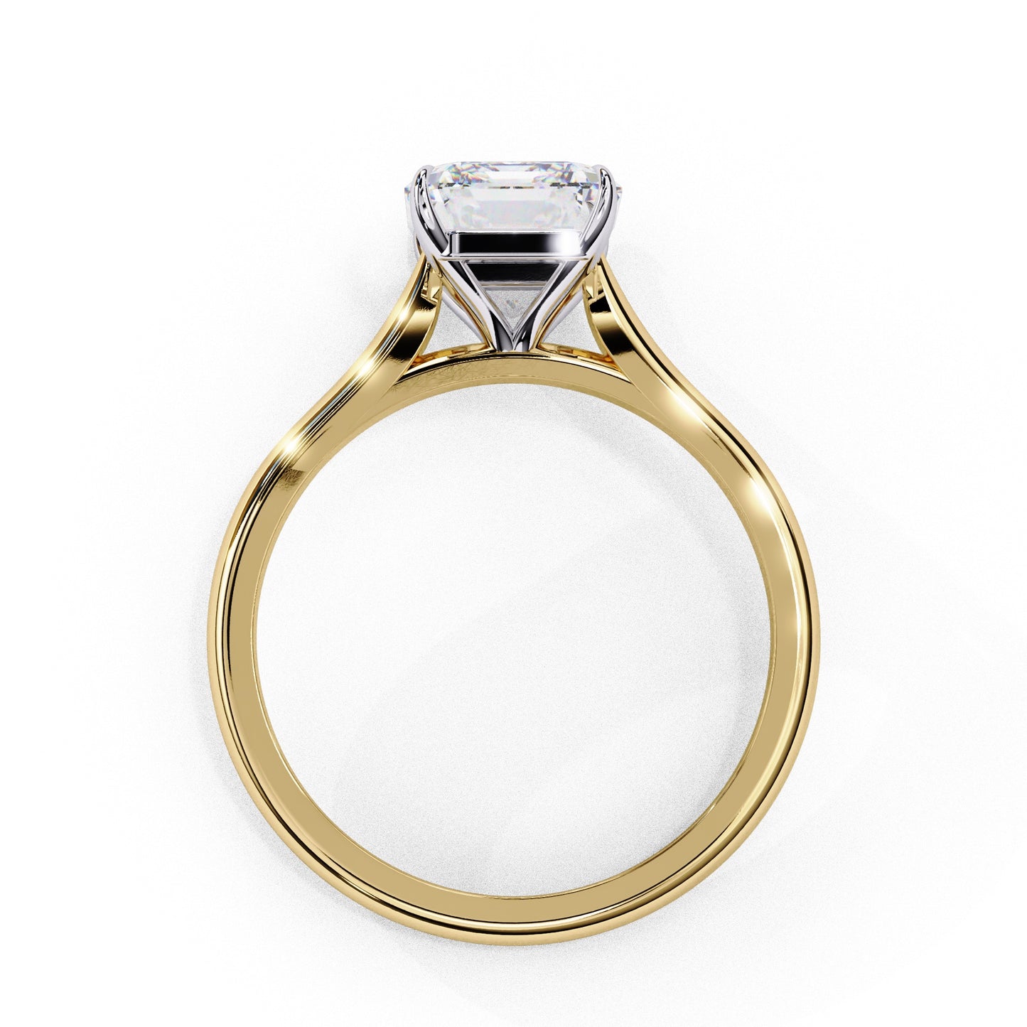 Classic Radiant Solitaire Ring - ( 1.5 ct Center Stone )