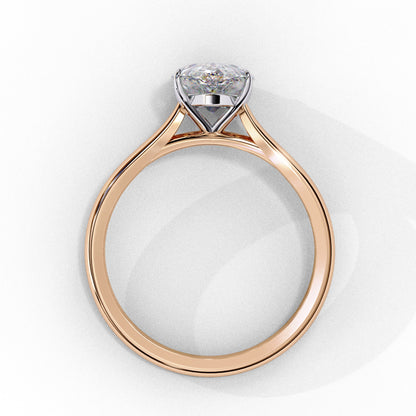 Classic Pear Solitaire Ring