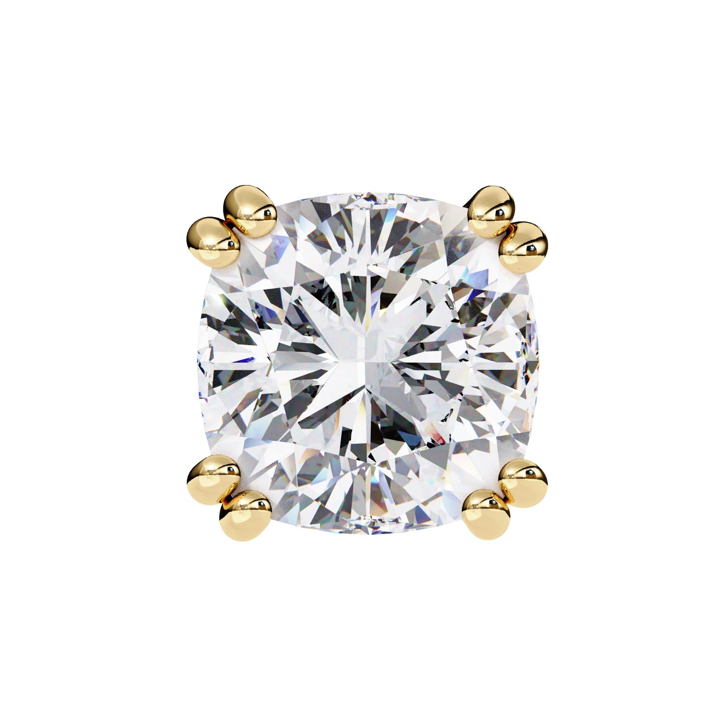 Square Cushion 2.2 cts. Studs