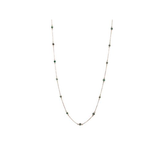 Gold Chain With Emerald Round