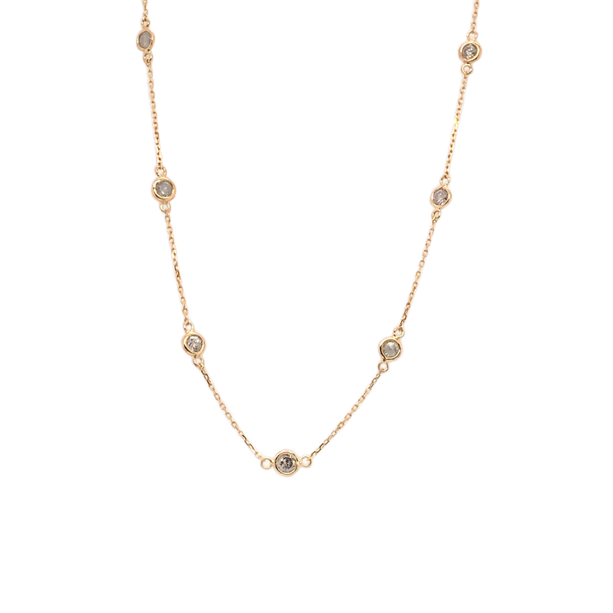 Gold Chain with Round Diamond