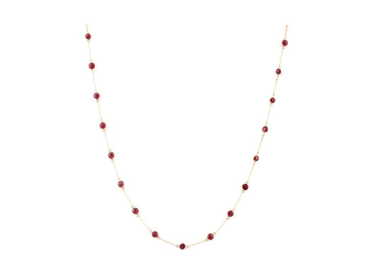 Gold Chain With Ruby Round