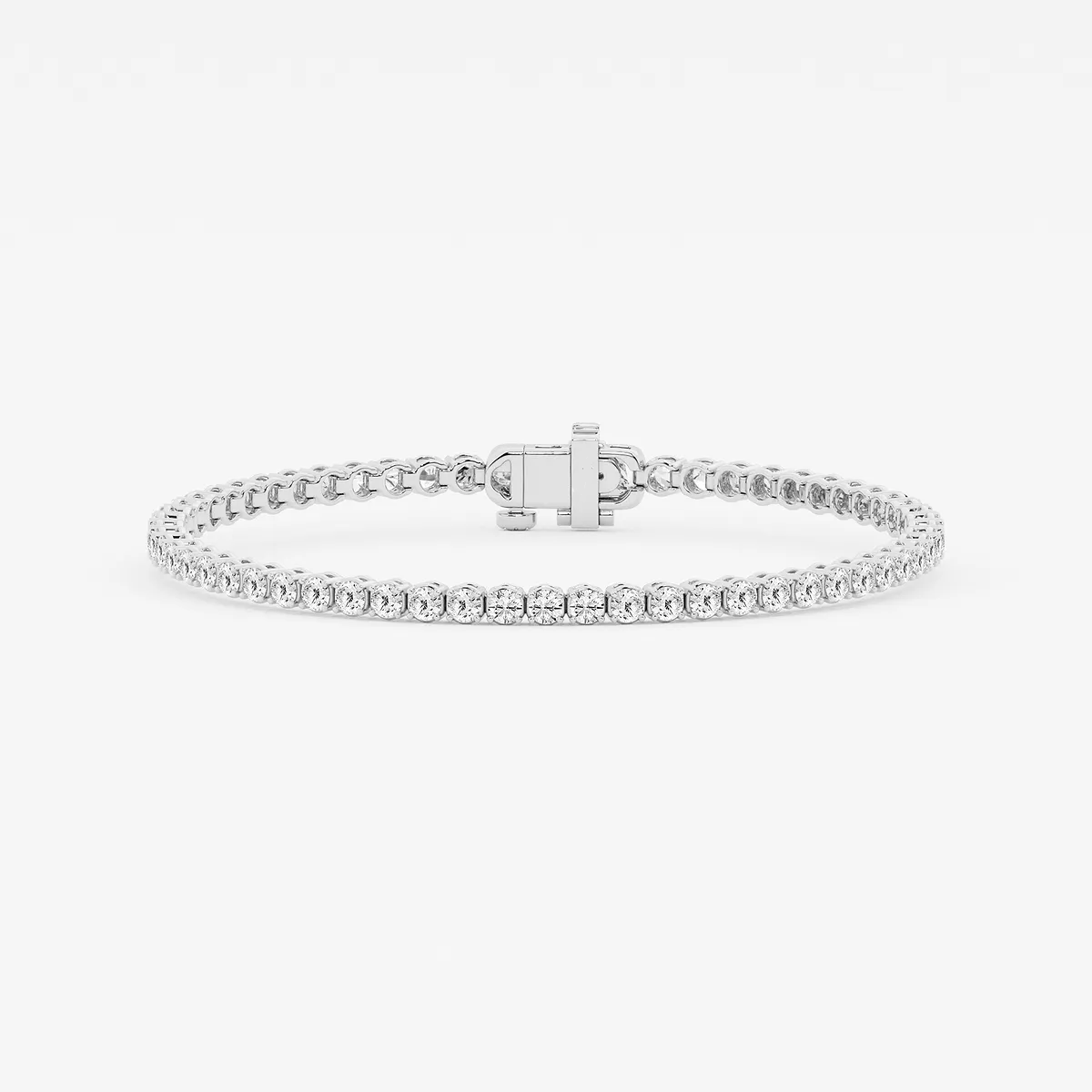 Petite Radiance – Round Lab Diamond Tennis Bracelet in 14K Gold