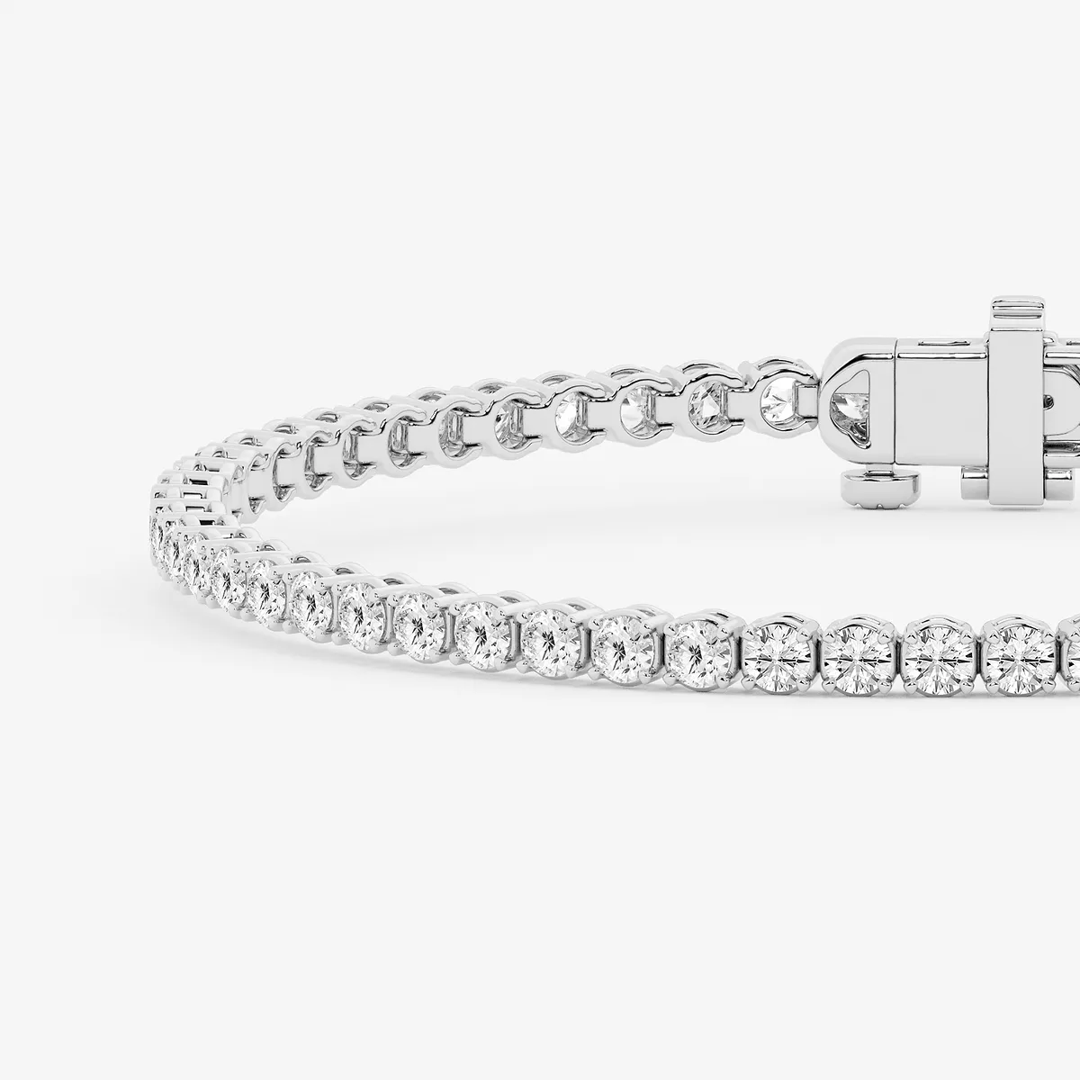 Petite Radiance – Round Lab Diamond Tennis Bracelet in 14K Gold
