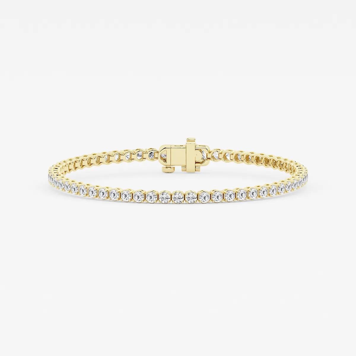 Petite Radiance – Round Lab Diamond Tennis Bracelet in 14K Gold