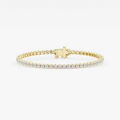 Petite Radiance – Round Lab Diamond Tennis Bracelet in 14K Gold
