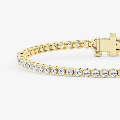 Petite Radiance – Round Lab Diamond Tennis Bracelet in 14K Gold