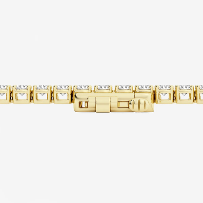 Petite Radiance – Round Lab Diamond Tennis Bracelet in 14K Gold