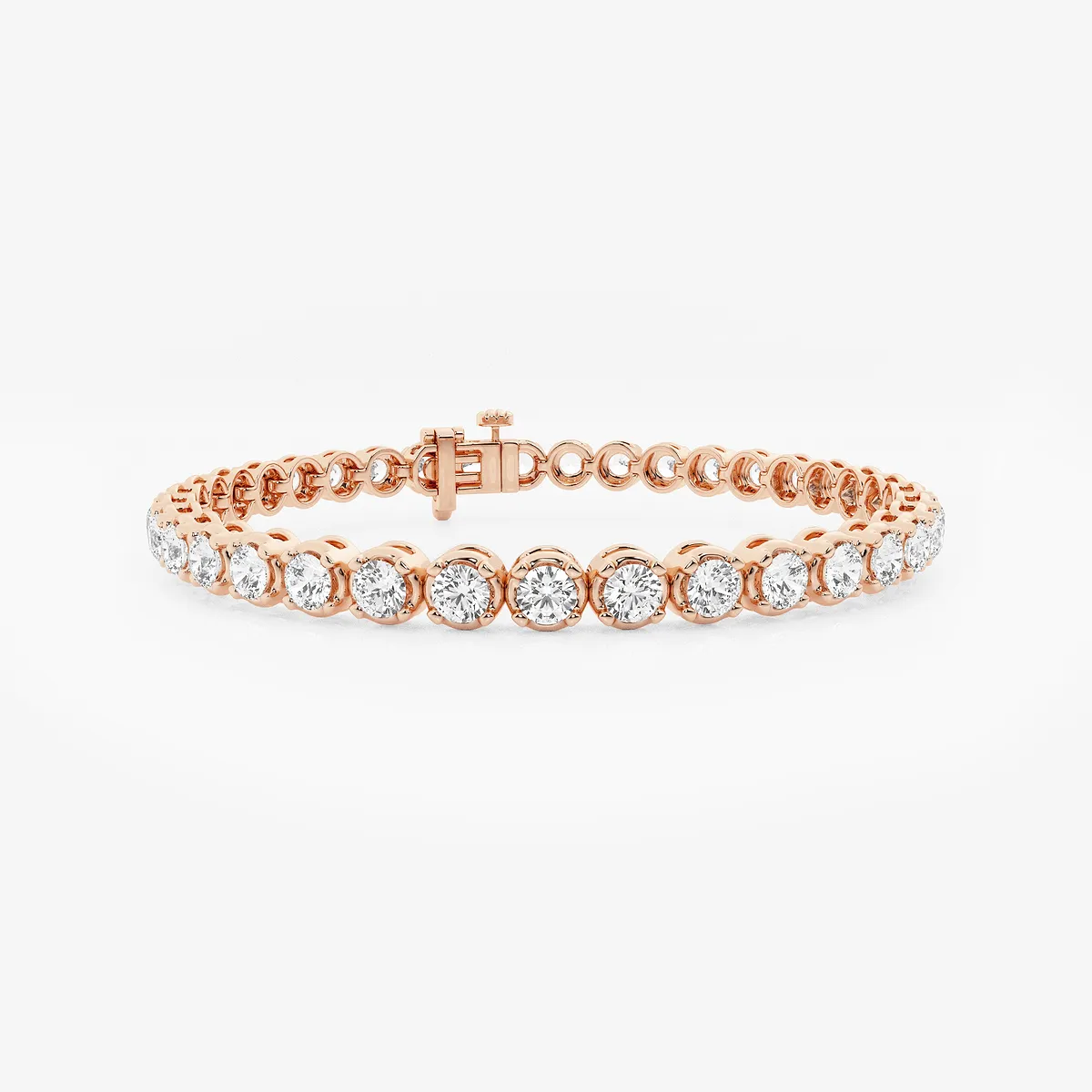 Classic Radiance – 7.50 CTW Round Lab Diamond Tennis Bracelet in 14K Gold