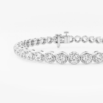 Classic Radiance – 7.50 CTW Round Lab Diamond Tennis Bracelet in 14K Gold