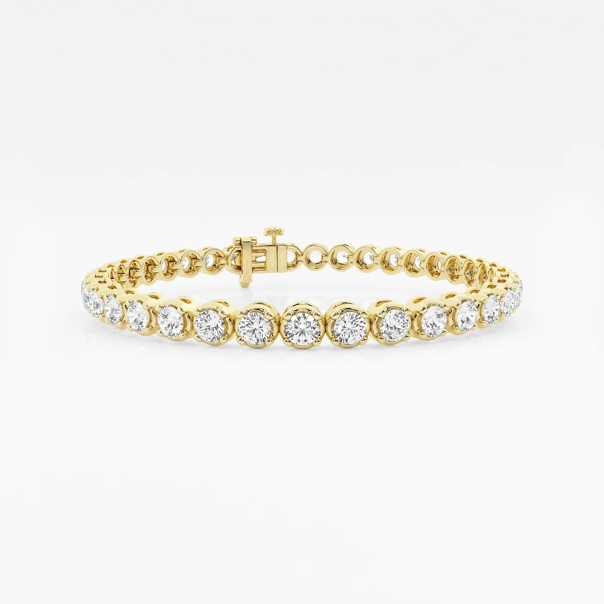 Classic Radiance – 7.50 CTW Round Lab Diamond Tennis Bracelet in 14K Gold