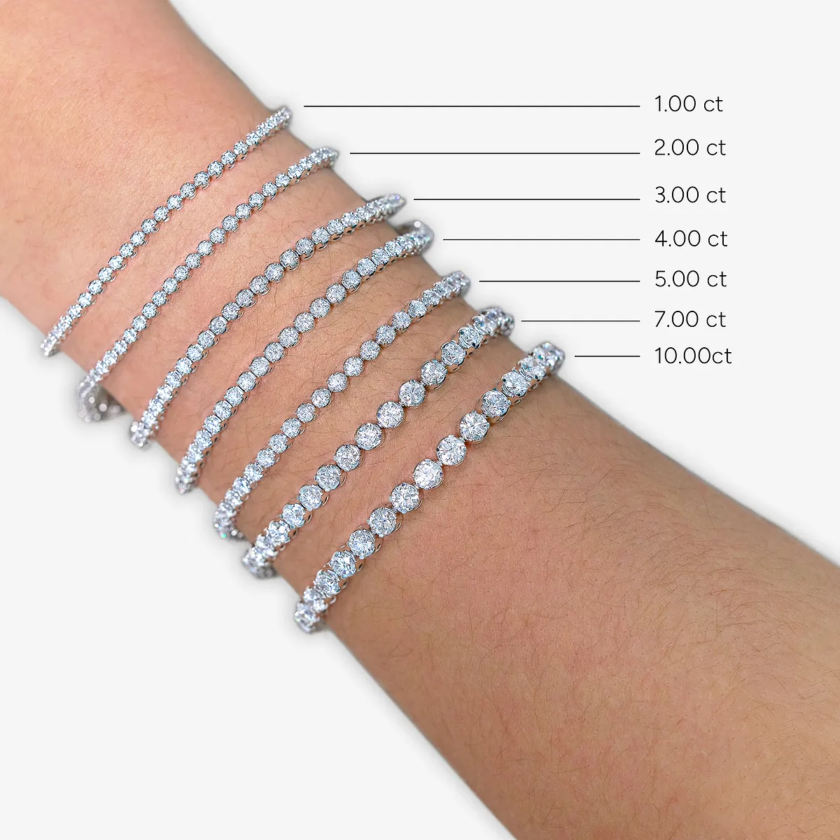 Classic Radiance – 7.50 CTW Round Lab Diamond Tennis Bracelet in 14K Gold